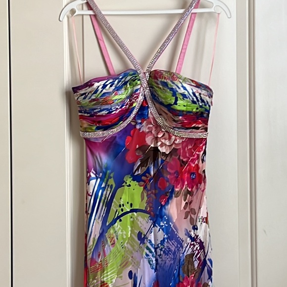 vintage Cache formal embellished prom evening gown - Picture 2 of 8